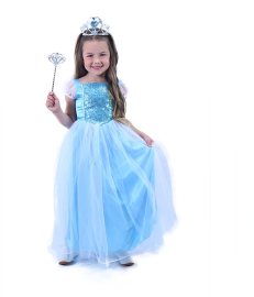 Rappa Detský kostým modrá princezná (M)