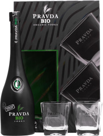 Pravda Bio Organic Vodka + 2 poháre 0,7l