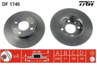 TRW Brzdový kotúč DF1745 - cena, porovnanie