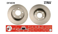 TRW Brzdový kotúč DF4039 - cena, porovnanie