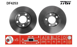 TRW Brzdový kotúč DF4253