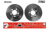 TRW Brzdový kotúč DF4253 - cena, porovnanie