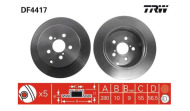 TRW Brzdový kotúč DF4417 - cena, porovnanie