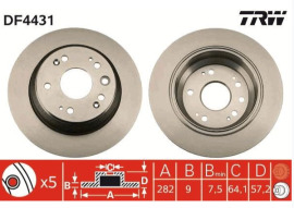 TRW Brzdový kotúč DF4431