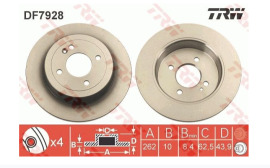 TRW Brzdový kotúč DF7928