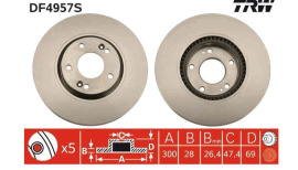 TRW Brzdový kotúč DF4957S