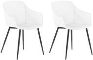 Beliani Sada 2 bielych jedálenských stoličiek FONDA, 208721 - cena, porovnanie