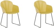 Beliani Sada 2 žltých jedálenských stoličiek SYLVA, 241897 - cena, porovnanie