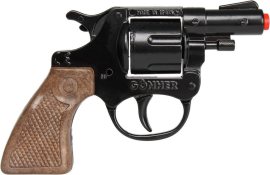 Alltoys Policajný revolver kovový čierny 8 rán