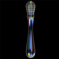 Lovetoy Twilight Gleam Glass Dildo Twin Pleasures - cena, porovnanie