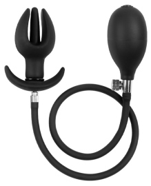 Rimba Latex Play Inflatable Anal Tulip-Shaped Plug with Pump