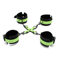 Kiotos Glow In The Dark Cuffs & Hogtie Set - cena, porovnanie