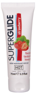 HOT Superglide Edible Waterbased Lubricant Strawberry 75ml - cena, porovnanie