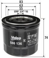 Valeo Olejový filter 586136 - cena, porovnanie
