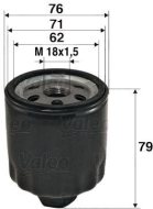 Valeo Olejový filter 586072 - cena, porovnanie
