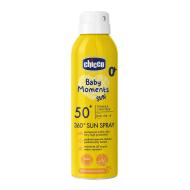 Chicco Sprej detský na opaľovanie 360° SPF50+ 150ml - cena, porovnanie