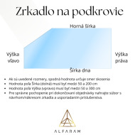 Alfaram.sk Kúpeľňové zrkadlo - na mieru - DAJNA - cena, porovnanie