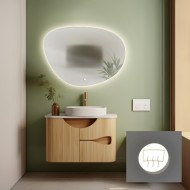 Alfaram.sk Kúpeľňové zrkadlo nepravidelného tvaru s antiparnou podložkou - AGAT LED PREMIUM - cena, porovnanie