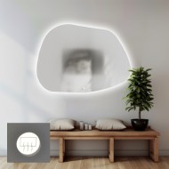Alfaram.sk Kúpeľňové zrkadlo nepravidelného tvaru s antiparnou podložkou - BAZALT LED PREMIUM - cena, porovnanie