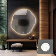 Alfaram.sk Kúpeľňové zrkadlo nepravidelného tvaru s antiparnou podložkou - CYRKON LED PREMIUM - cena, porovnanie