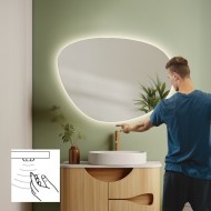 Alfaram.sk Kúpeľňové zrkadlo nepravidelného tvaru so senzorovým spínačom - AGAT LED PREMIUM - cena, porovnanie