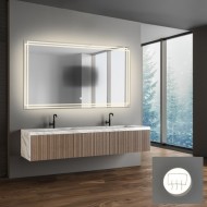 Alfaram.sk Obdĺžnikové kúpeľňové zrkadlo s antiparnou podložkou - MARLA LED PREMIUM - cena, porovnanie