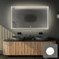Alfaram.sk Obdĺžnikové kúpeľňové zrkadlo s antiparnou podložkou - MIA LED PREMIUM - cena, porovnanie