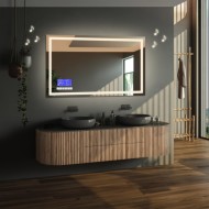 Alfaram.sk Obdĺžnikové kúpeľňové zrkadlo s dotykovým panelom - EMI LED PREMIUM - cena, porovnanie