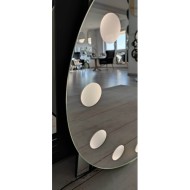Alfaram.sk Poloviční oválné zrcadlo s podsvícením - OSLO LED - cena, porovnanie