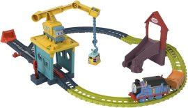 Mattel Vláčiková súprava so žeriavom a motorovou lokomotívou