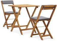 vidaXL 3-dielne skladacie bistro set s poduškami masívne akáciové drevo 310275 - cena, porovnanie