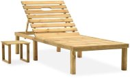 vidaXL Záhradné ležadlo so stolíkom impregnované borovicové drevo 315395 - cena, porovnanie
