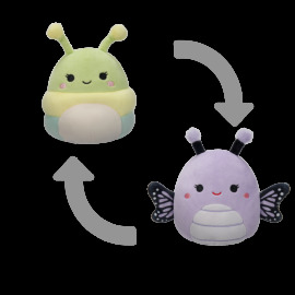 Squishmallows 2v1 housenka Rutabaga a motýl Bibiana