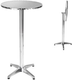 Tectake Barový stolík hliníkový 60 cm