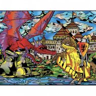 Colorvelvet Zamatový obrázok Drak a rytier - cena, porovnanie