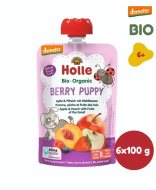 Holle Berry Puppy BIO jablko broskyňa a lesné plody 6x100g - cena, porovnanie