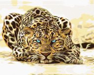 Zuty Maľovanie podľa čísel - Číhajúci leopard, 50 x 40 cm, plátno napnuté na rám - cena, porovnanie