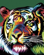 Zuty Maľovanie podľa čísel - Farebný tiger, 40 x 50 cm, napnuté plátno na ráme - cena, porovnanie
