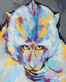 Zuty Farebná opica, 40x50 cm, vypnuté plátno na rám