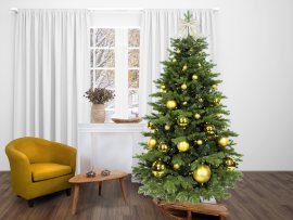 Laalu Ozdobený stromček ZLATÉ VIANOCE II 270cm 85ks ozdôb a dekorácií