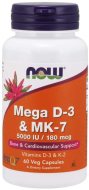 Now Foods Mega D3 & MK-7 60tbl - cena, porovnanie