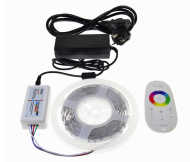 Ledstar sada 8m RGB LED pásik 12V 7.2W/m RF ovládač 230V zdroj do zásuvky, konektory, S8B2 - cena, porovnanie