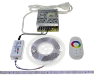 Ledstar sada 15m RGB LED pásik 12V 7.2W/m RF ovládač 230V kovový zdroj, konektory, S15A2 - cena, porovnanie
