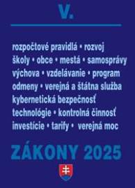 Zákony V/2025 - Štátna a verejná správa, školy a obce