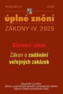 Aktualizace IV/1 2025 - Stavební zákon, o zadávání veřejných zakázek - cena, porovnanie