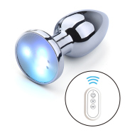 Kiotos Vibrating Aluminium LED Buttplug Small - cena, porovnanie