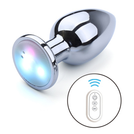 Kiotos Vibrating Aluminium LED Buttplug Medium