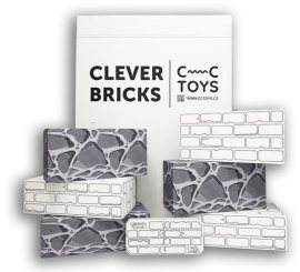 CC Toys Tehličky Clever Bricks Kameň - vyfarbovací