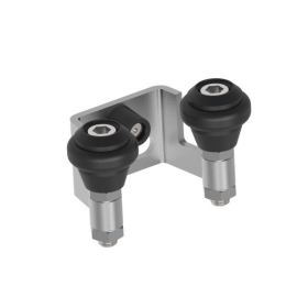 Andelkovo Horný nábeh, Inox, b60mm, black rubber
