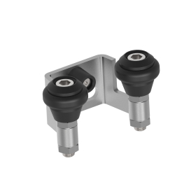 Andelkovo Horný nábeh, Inox, b40mm, black rubber
